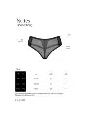 Nuites double string - Noir