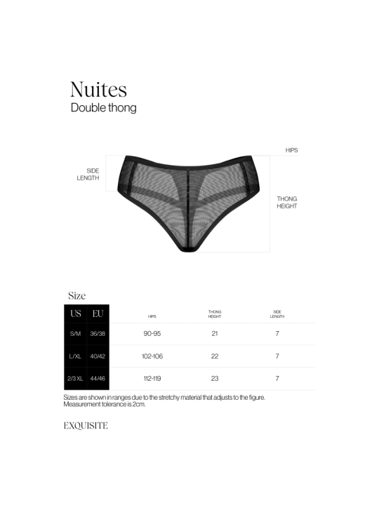 Nuites double string - Noir