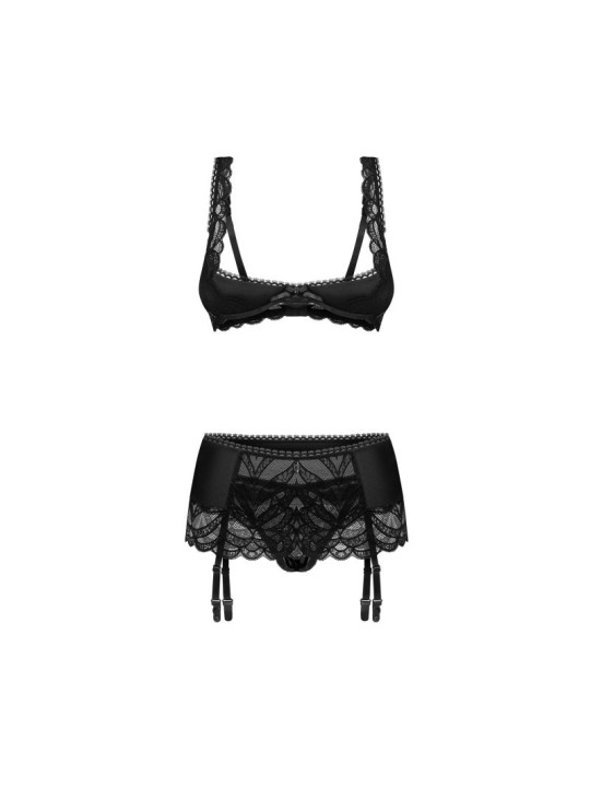 Lecille ensemble ouvert 3 pièces noir