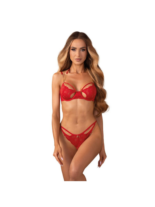 Matildea ensemble lingerie ouvert rouge