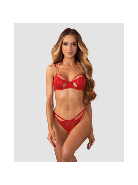 Matildea ensemble lingerie ouvert rouge