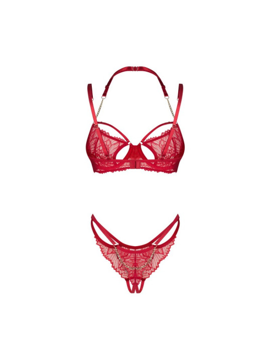 Matildea ensemble lingerie ouvert rouge