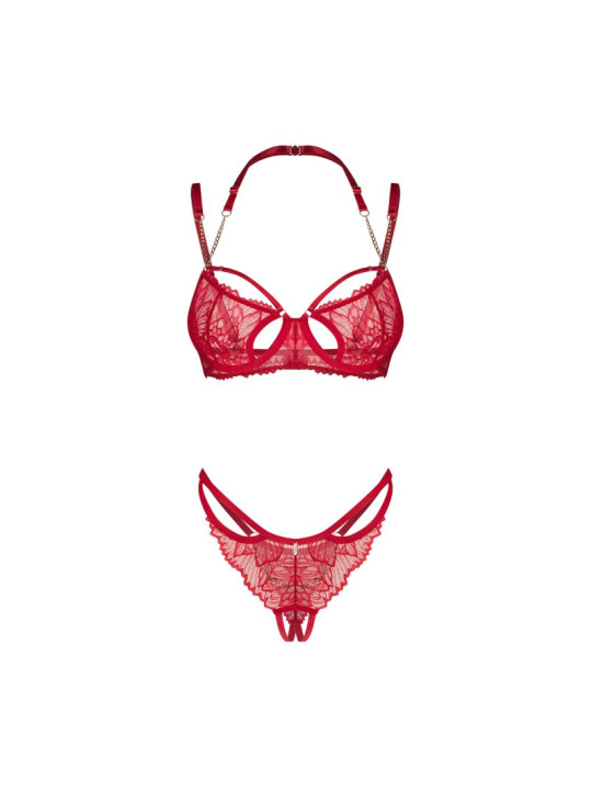 Matildea ensemble lingerie ouvert rouge