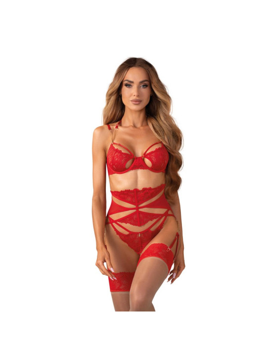 Matildea ensemble lingerie ouvert rouge