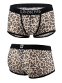 Boxer en résille imprimé léopard gris - LM2501-67GREY