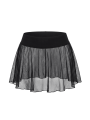 Mini jupe noire en résille transparente Stella - LSN3
