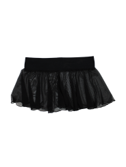 Mini jupe noire en résille transparente Stella - LSN3