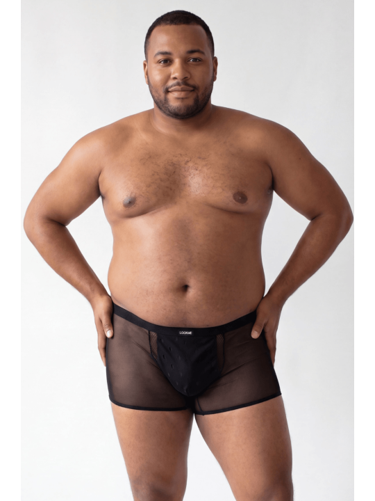 Boxer noir semi opaque - LM2502-67BLK