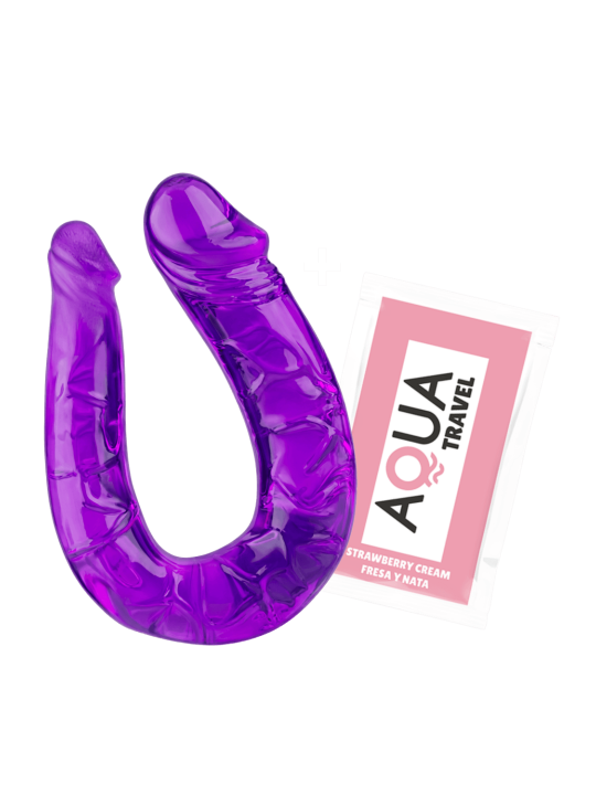 Double Dong Flexible Violet Pocket Pleasure  1 dosette de lubrifiant