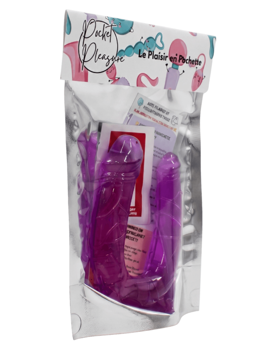 Double Dong Flexible Violet Pocket Pleasure  1 dosette de lubrifiant