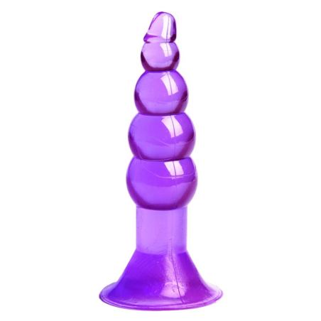 Plug Anal Ventouse Boules Jelly 11 cm Pocket Pleasure 1 dosette lubrifiant
