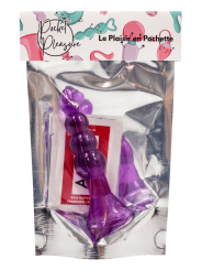 Plug Anal Ventouse Boules Jelly 11 cm Pocket Pleasure 1 dosette lubrifiant