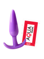 Plug anal violet souple base évasée Pocket Pleasure  1 dosette de lubrifiant