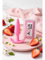 Plug anal rose souple base évasée Pocket Pleasure  1 dosette lubrifiant