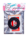 Trio d'Anneaux Péniens Silicone Noir Pocket Pleasure  1 dosette de lubrifiant