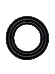 Trio d'Anneaux Péniens Silicone Noir Pocket Pleasure  1 dosette de lubrifiant