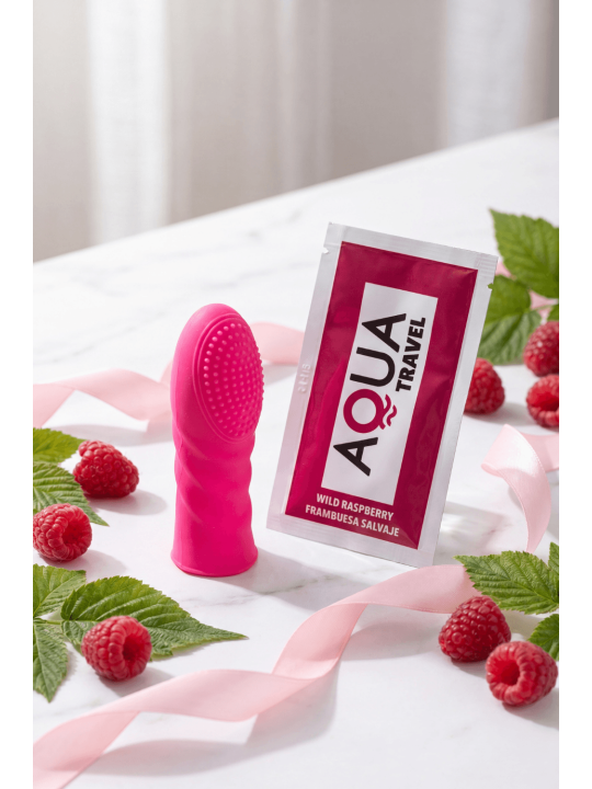 Doigt Chinois Picots Rose Silicone  1 dosette lubrifiant — Pocket Pleasure