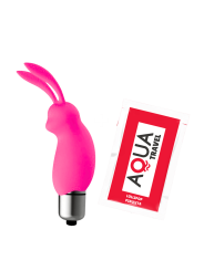 Mini Stimulateur Clitoridien Lapin Rose  1 dosette lubrifiant — Pocket Pleasure