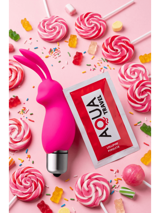 Mini Stimulateur Clitoridien Lapin Rose  1 dosette lubrifiant — Pocket Pleasure