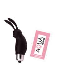 Mini Stimulateur Clitoridien Lapin Noir  1 dosette lubrifiant — Pocket Pleasure