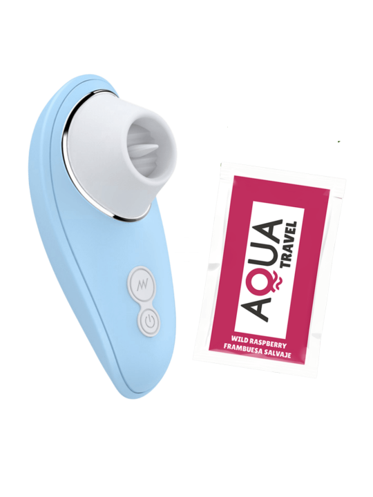 Vibromasseur bleu à langue vibrante pour cunnilingus - BOZ-005BLU