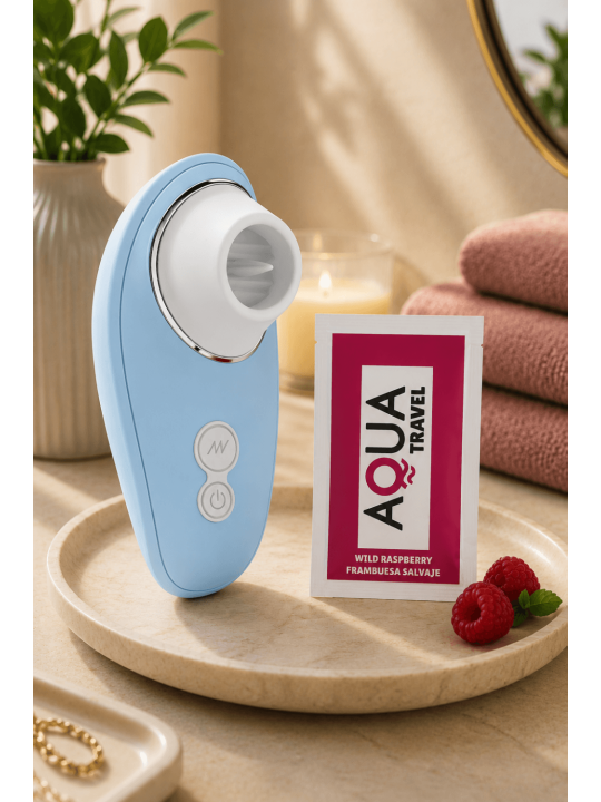 Vibromasseur bleu à langue vibrante pour cunnilingus - BOZ-005BLU