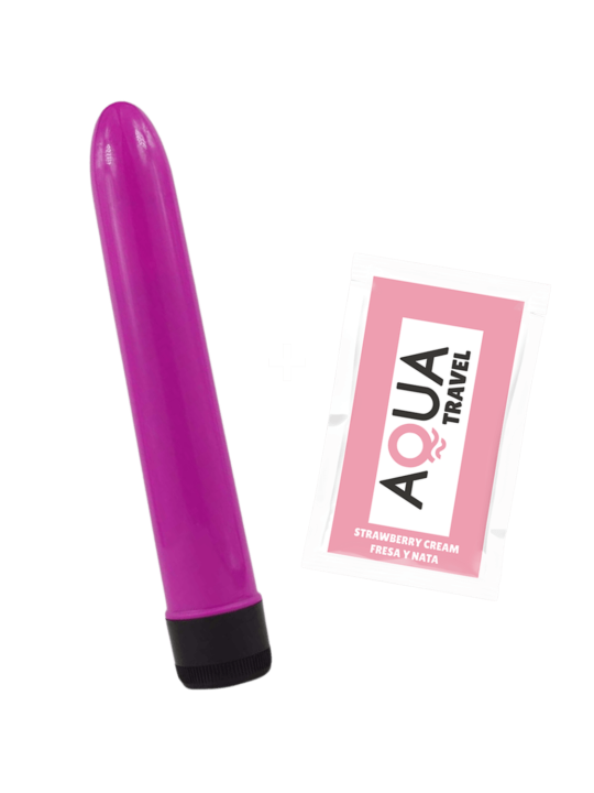 Vibromasseur dur rose violet 17.5 cm - ZOD-010
