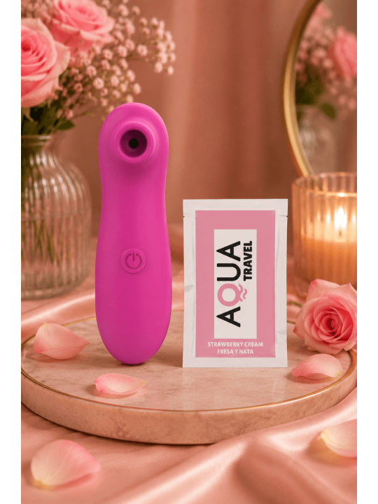 Stimulateur de clitoris par vibrations sur membrane rechargeable USB rose 10 Vitesses De Voyage - ZK003CPNK