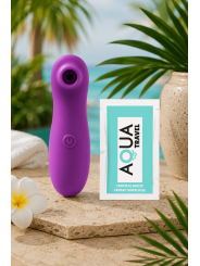 Vibromasseur par vibrations sur membrane rechargeable USB violet 10 vitesses de voyage - ZK003CPUR