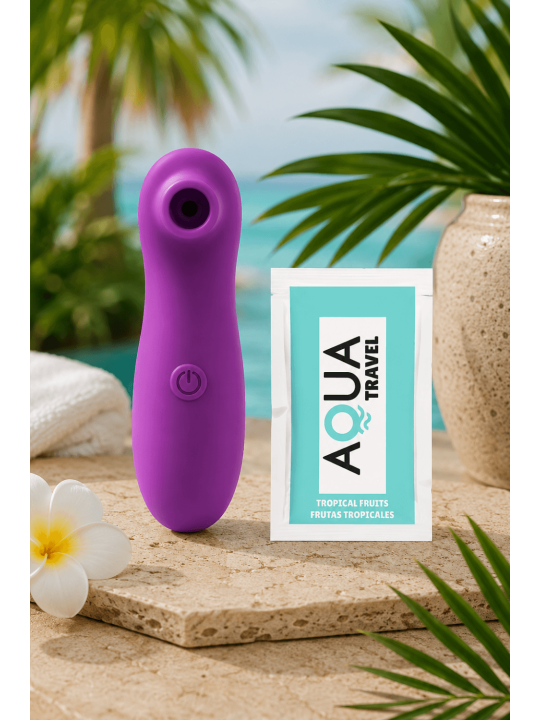 Vibromasseur par vibrations sur membrane rechargeable USB violet 10 vitesses de voyage - ZK003CPUR