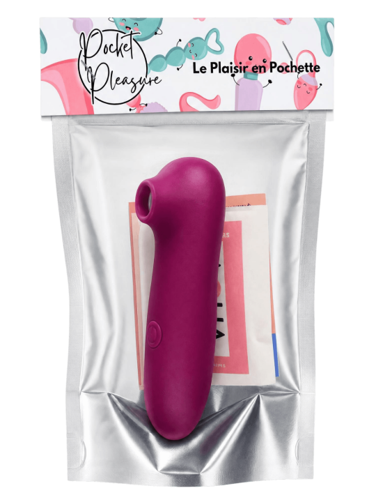 Stimulateur de clitoris par vibrations sur membranes violet 10 vitesses de voyage - BOZ-035PUR