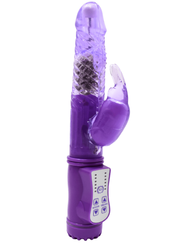 Vibromasseur Rabbit Violet Rotation  Vibration 36 Modes  1 dosette de lubrifiant — Pocket Pleasure