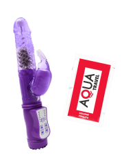 Vibromasseur Rabbit Violet Rotation  Vibration 36 Modes  1 dosette de lubrifiant — Pocket Pleasure