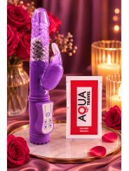 Vibromasseur Rabbit Violet Rotation  Vibration 36 Modes  1 dosette de lubrifiant — Pocket Pleasure