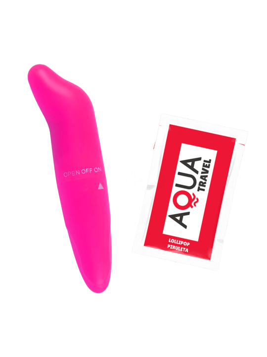 Vibromasseur Tête Incurvée Rose  1 dosette de lubrifiant — Pocket Pleasure