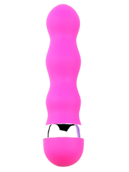 Mini Vibromasseur rose ondulés Pocket Pleasure  1 dosette de lubrifiant