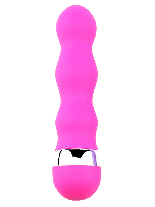 Mini Vibromasseur rose ondulés Pocket Pleasure  1 dosette de lubrifiant
