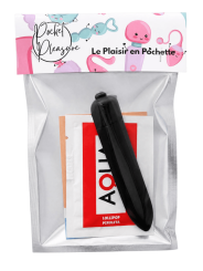 Mini Vibromasseur Bullet Noir 10 Vitesses  1 dosette de lubrifiant — Pocket Pleasure