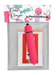 Mini Vibromasseur Bullet Rose 10 Vitesses  1 dosette de lubrifiant — Pocket Pleasure