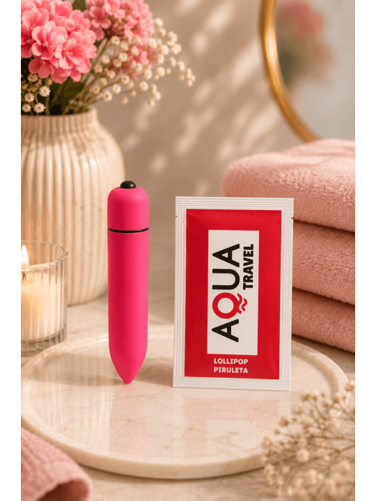 Mini Vibromasseur Bullet Rose 10 Vitesses  1 dosette de lubrifiant — Pocket Pleasure