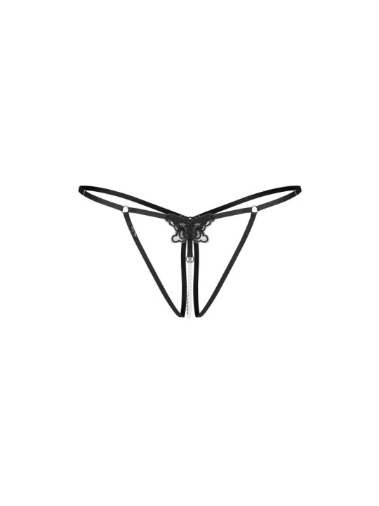 Selisme string ouvert noir