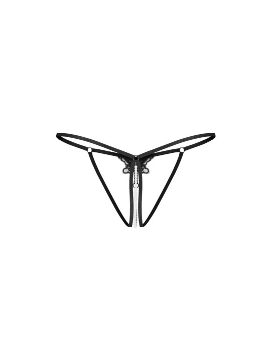 Selisme string ouvert noir