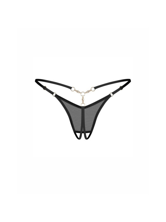 Oxaria string ouvert noir