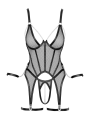 Ensemble Porte-Jarretelles  String Ouvert Résille Noir - Cottelli
