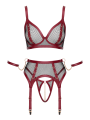 Ensemble Jarretelles 3 Pièces Look Bondage - Cottelli