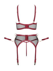 Ensemble Jarretelles 3 Pièces Look Bondage - Cottelli