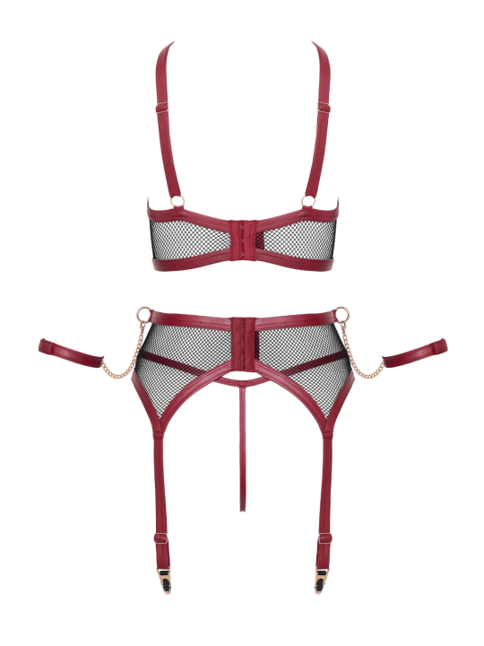 Ensemble Jarretelles 3 Pièces Look Bondage - Cottelli