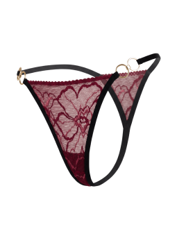 String bordeaux avec anneaux détachables - PM05GOPC-BRED