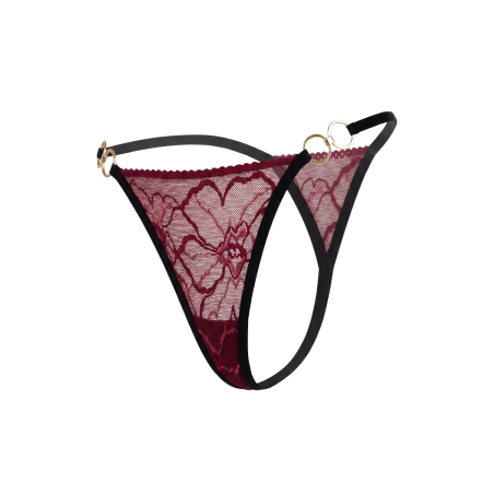 String bordeaux avec anneaux détachables - PM05GOPC-BRED