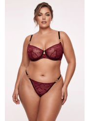 String bordeaux avec anneaux détachables - PM05GOPC-BRED
